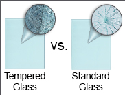 Patio Enclosures Glossary tempered glass Vs Standard glass