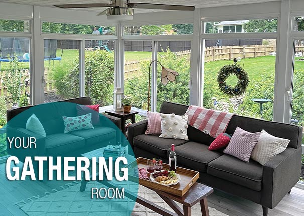 Create the perfect sunroom room for entertaining