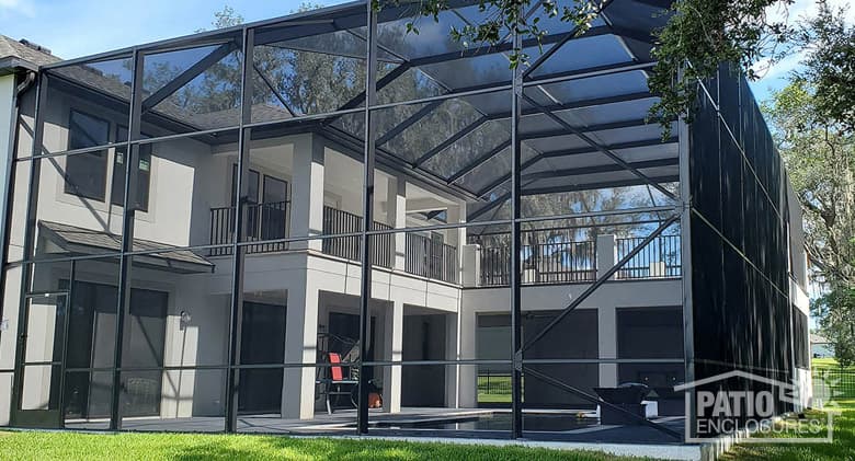 2-story screened pool enclosure.