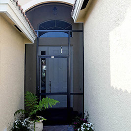 Screened Entryways Bronze Frame