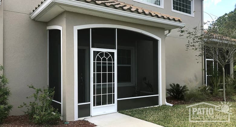 Custom white screen entryway.